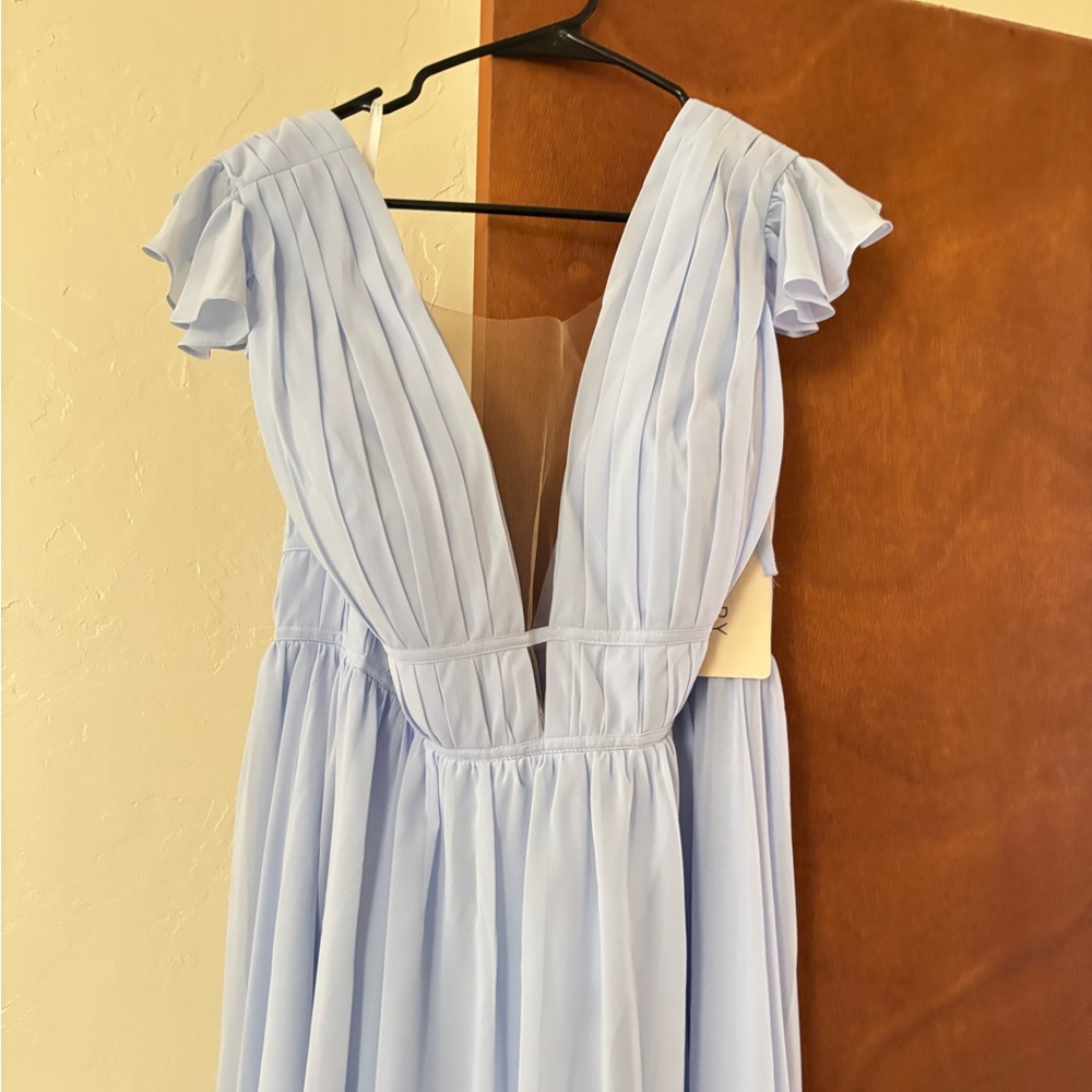 Periwinkle Revelry Cora Chiffon Dress